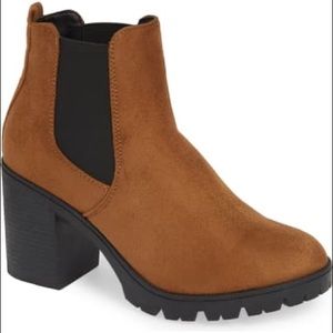 Topshop Tan Suede Bootie